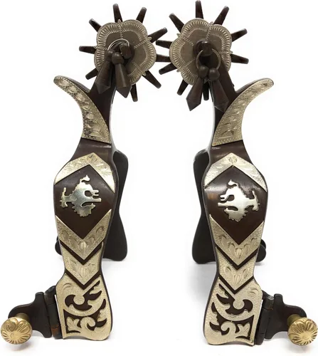 Miniatura 2 de AJ Tack Bucking Bronc - Espuelas grabadas para hombre