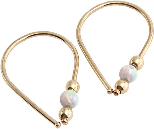 Miniatura 19 de 13mm de plata de ley 20 GA Aretes de aro invertidos colgantes de lágrima hipoalergénicos ligeros con hilo para mujer