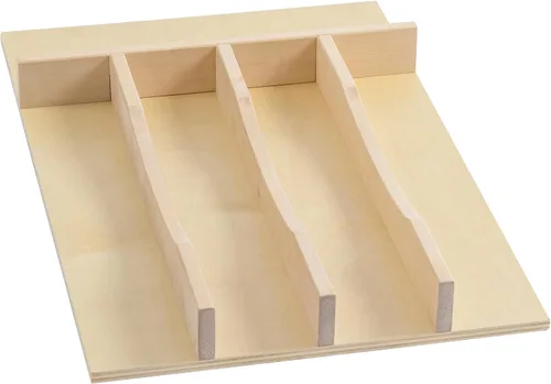 Miniatura 9 de WelFurGeer Organizador de cubiertos de madera premium para cajones de cocina, bandeja de utensilios para cajón de cocina, organizador de cajones