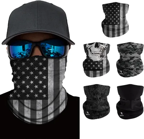Miniatura 25 de Máscara facial para hombres y mujeres, protección solar UPF 30+, transpirable, bandana para motocicleta, senderismo, pesca