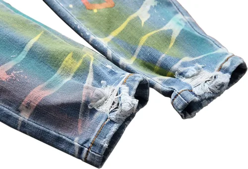 Miniatura 42 de Enrica Pantalones vaqueros estampados casuales para hombre