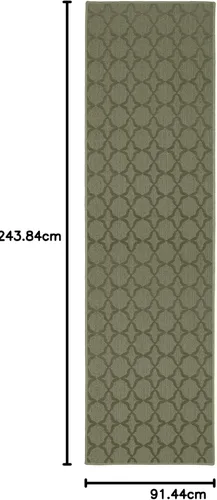 Miniatura 44 de Garland Rug Sparta - Alfombra antideslizante de polipropileno de 2 pies x 12 pies, color negro, ideal para salas de estar y pasillos, elegante
