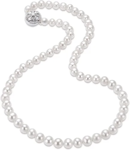 Freshwater Cultured Pearl Necklaces for Women AAA 16"-18" Wedding Jewelry for Bride Mother Birthday Day Gift for Wife Mom Teen