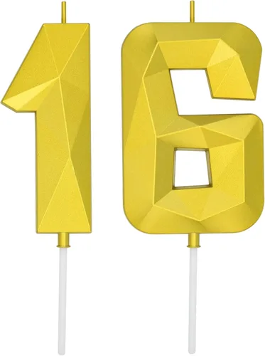 Miniatura 157 de DERVENTA Velas de cumpleaños con números grandes, 3D, color rosa, 3.7 pulgadas, decoración para tartas de fiesta, 1 pieza (número 3 rosa)