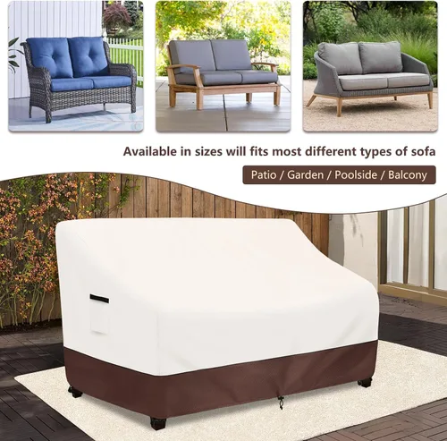Miniatura 5 de Fundas para Sofá de Exterior, Funda para Sofá de Exterior de 58 Pulgadas, Funda Impermeable para Muebles de Patio, Fundas para Muebles para Asientos
