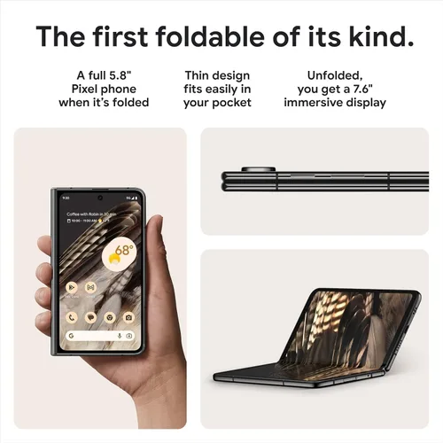 Miniatura 15 de Google Pixel Fold - Smartphone Android 5G desbloqueado con lente teleobjetivo y lente ultraancha - Pantalla plegable - Batería de 24 horas