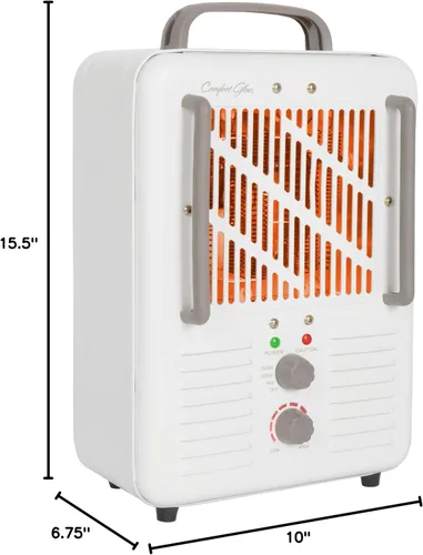 Miniatura 9 de Comfort Glow EUH341 Milkhouse Style Calentador eléctrico 5,200 Btu, blanco, longitud: 7 pulgadas, ancho: 10,25 pulgadas, altura: 15,5 pulgadas