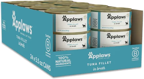 Miniatura 19 de Applaws Alimento húmedo natural para gatos en caldo, alimento húmedo enlatado de ingredientes limitados, sin aditivos, hecho con ingredientes