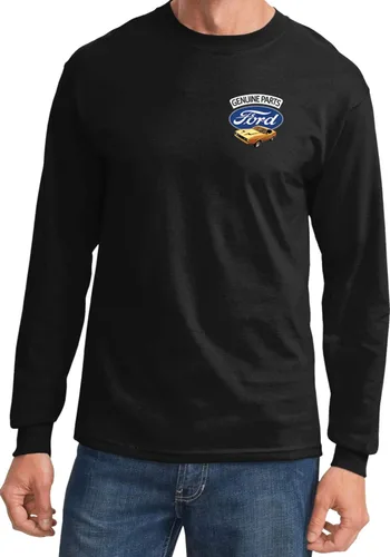 Miniatura 4 de Ford Mustang - Camiseta de manga larga con estampado de bolsillo Blanco