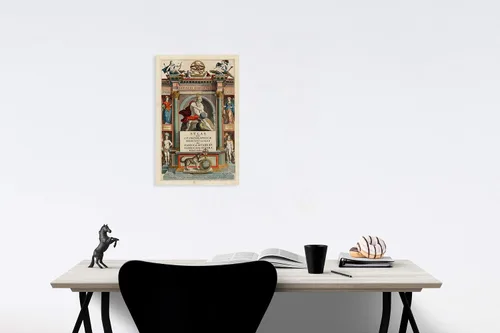 Miniatura 2 de Historic Pictoric Art Print : Atlas Sive Cosmographicae Meditationes De Fabrica Mundi et Fabricati Figura, 1623, 1623, Vintage Wall Art : 08in x 12in