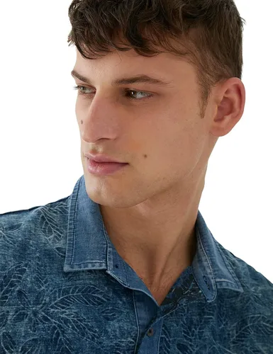 Miniatura 3 de Desigual Polo de punto de manga corta para hombre Azul