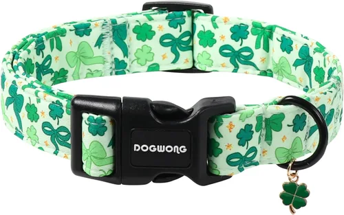 Miniatura 19 de DOGWONG Collar de perro de San Valentín, collar de perro con estampado de corazones para perros grandes, lindos collares de primavera, hembra