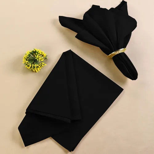 Miniatura 8 de Utopia Kitchen Servilletas de tela negra, paquete de 288 (18 x 18 pulgadas), servilletas de grado comercial a granel, mezcla de algodón absorbente