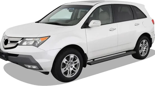 Miniatura 2 de APS Estribos (barras de escalón lateral) compatibles con Acura MDX 2007-2010 (acero inoxidable con recubrimiento en polvo negro de 5 pulgadas)