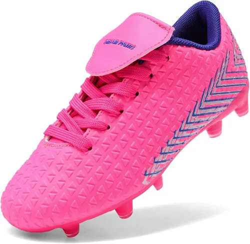 DREAM PAIRS Boys Girls Outdoor Soccer Cleats Firm Ground Football Shoes for LittleBig Kid