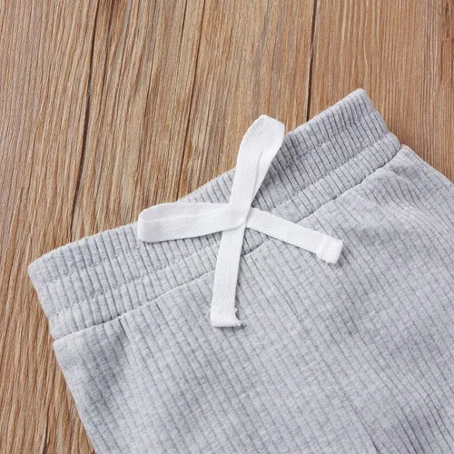 Miniatura 5 de CIYCUIT Ropa de bebé recién nacido, de punto acanalado, de manga larga, pantalones de 2 piezas para otoño e invierno