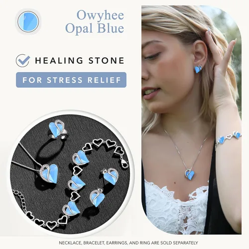 Miniatura 4 de Leafael - Collares para mujer, dije de corazón de amor infinito con cristales de piedra natal, cadena chapada en plata de 18 + 2 pulgadas, regalo