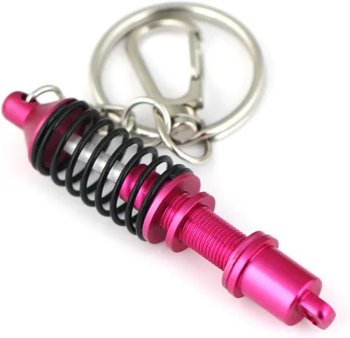 Miniatura 8 de Llavero creativo modelo autoparte de moda coilover amortiguador Maycom, color rojo, Hecho por el hombre, S