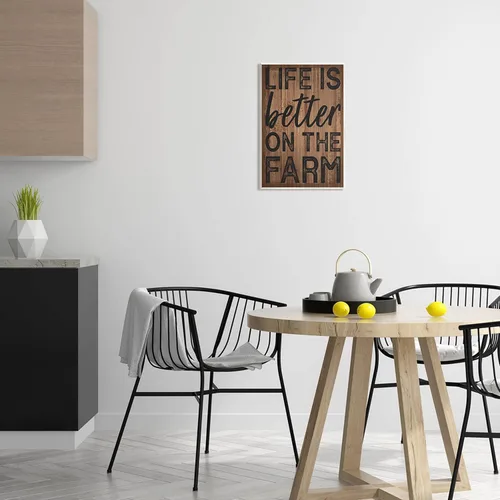 Miniatura 2 de Stupell Industries Life Better On Farm Rustic Sign Wood Wall Art, Design by Angela Nickeas
