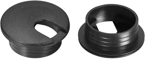 uxcell Cubierta para agujero para cable, 1-3/8 pulgadas de plástico para escritorio, ojales para oficina, PC, organizador de cables, 10 unidades,