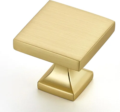 Miniatura 12 de Paquete de 30 manijas para gabinete de cocina color latón envejecido, accesorios de hardware para cajones y aparadores, manijas cuadradas