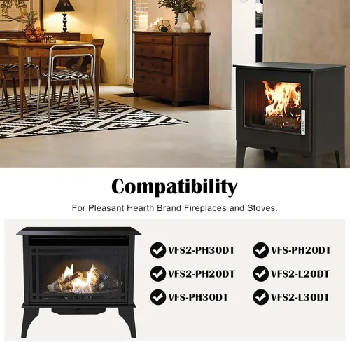 Miniatura 2 de Hiorucet Kit de ventilador de chimenea PBAR-2427 variable de velocidad para estufa sin ventilación de hogar agradable o estufas de leña, GHP Group