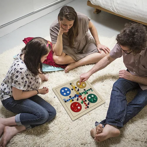 Miniatura 9 de Juegoal Juego de mesa de madera 7 en 1 para niños y adultos, juego de mesa clásico de viaje portátil