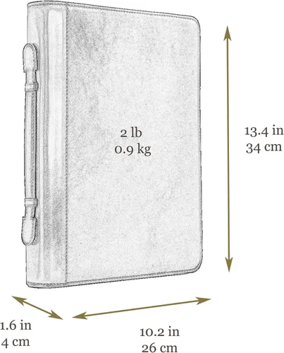 Miniatura 7 de Time Resistance Portafolio de cuero Bolsa de documentos con asa de transporte Funda para tablet fabricada en Italia