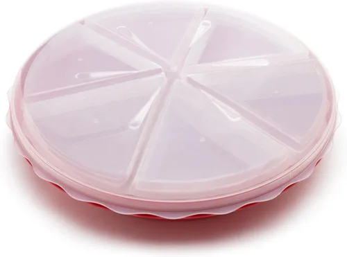 Miniatura 2 de Fox Run Porta pasteles y protector con tapa, ahorra pasteles de hasta 10 pulgadas, incluye 6 recipientes para rebanadas de pastel