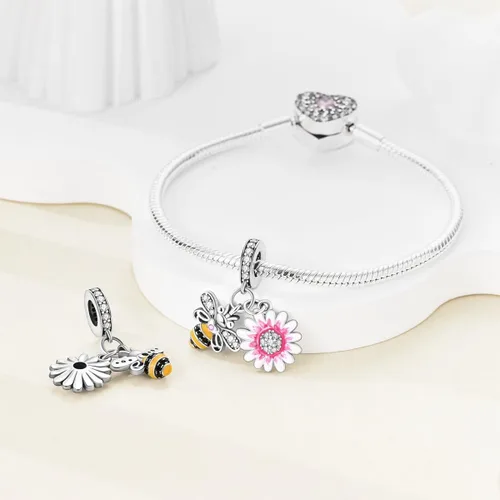 Miniatura 77 de Hapour Dijes de plata de ley 925 para pulseras, collar, joyería europea, colgante de cuentas para mujeres y madres
