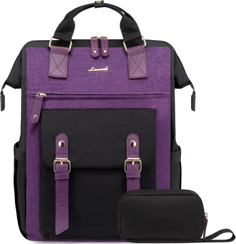 Miniatura 36 de LOVEVOOK - Mochila para laptop, para viaje de trabajo, bolso de enfermera, profesor, médico, viajero, para computadora de negocios, mochila
