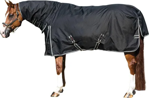 Miniatura 11 de STORM SHIELD Manta de participación clásica II para caballo Cubierta de cuello adjunta Cinturón cruzado Manta de invierno impermeable