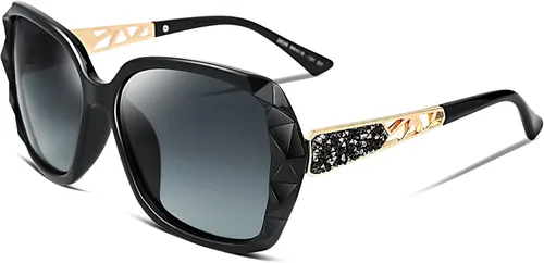 Miniatura 32 de FEISEDY - gafas de sol polarizadas para mujer, marco compuesto brillante B2289