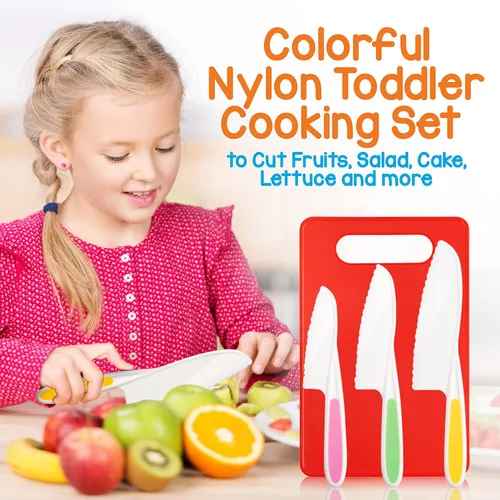 Miniatura 6 de NutriChef Juego de cocina y horneado para niños, juego completo de cocina para niñas y niños, incluye delantal de pequeño chef. Suministros