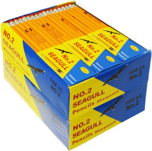 Miniatura 6 de Lápices con punta n.º 2 144/box, 12 cajas de 12 lápices con goma de borrar mejorados 1