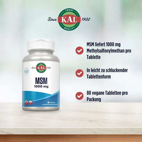 Miniatura 2 de KAL Tabletas de 1000 mg Msm, 80