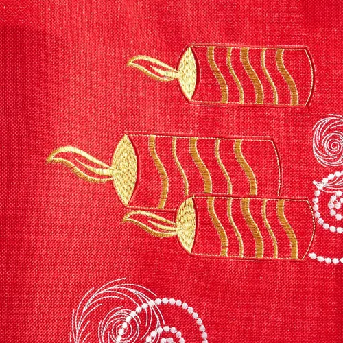 Miniatura 4 de Violet Linen Patrón navideño navideño de Navidad con diseño de glorias navideñas, jacquard bordado de poliéster, para fiesta, cocina, comedor