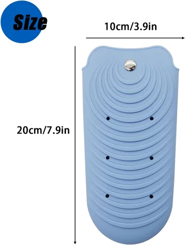 Miniatura 2 de Funda de silicona aislante de calor para herramientas de peinado del cabello, rizadores y planchas planas, cubierta de viaje antideslizante, pequeña