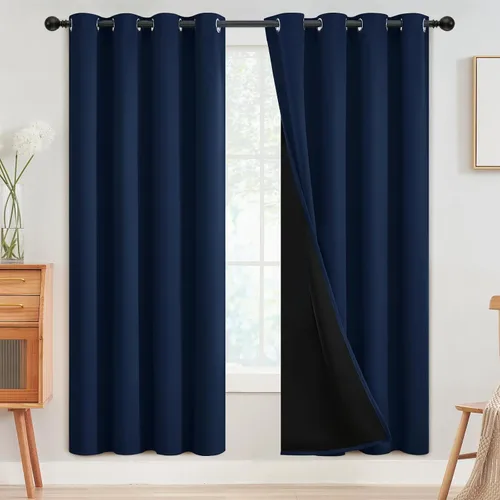 Miniatura 176 de SimpleHome - Cortinas opacas 100% para recámara, cortinas de ventana con ojales beige, con aislamiento térmico, cortinas de oscurecimiento