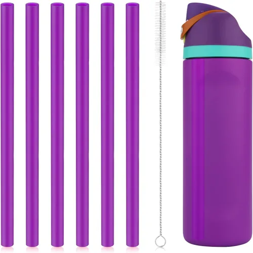 Miniatura 11 de SAVITA 6pcs Replacement Straws for Owala Freesip 24/32oz, Reusable Straws with Cleaning Brush Tumbler Accessories Parts Compatible with Owala Flip