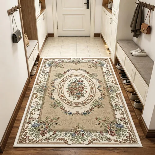Miniatura 88 de Ukeler - Alfombra rústica con diseño floral para sala, dormitorio, comedor, Country rústico, Azul (luxury blue)