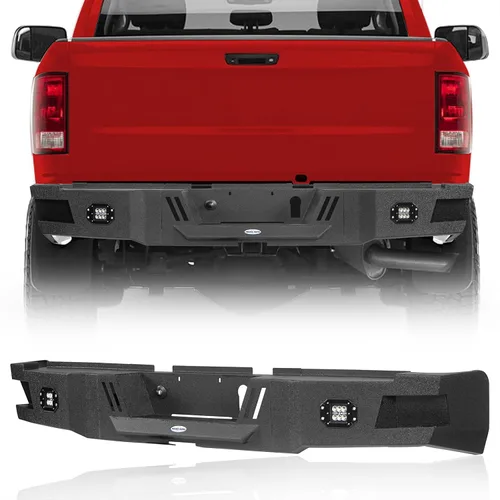 Miniatura 11 de u-Box Parachoques delantero Ram 3500 de ancho completo 2016 con placa de cabrestante y placa de deslizamiento fuerte y luces LED compatibles