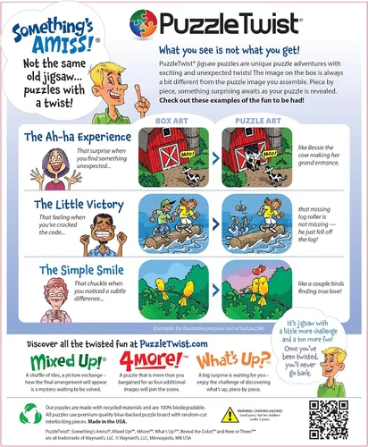 Miniatura 2 de PuzzleTwist - Rompecabezas de 1000 piezas para principiantes - Serie Something's Amiss! Único, desafiante, divertido para adultos, familia
