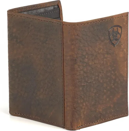 Miniatura 2 de ARIAT Billetera Trifold En Relieve Esquina Logo Marrón Talla única