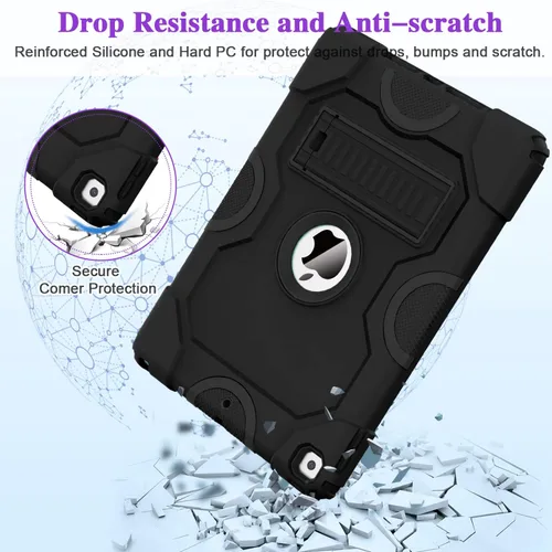 Miniatura 6 de ZoneFoker - Funda para iPad de 9.ª generación, funda para iPad de 8.ª y 7.ª generación, funda para iPad de 10.2 pulgadas 2021/2020/2019, funda Negro