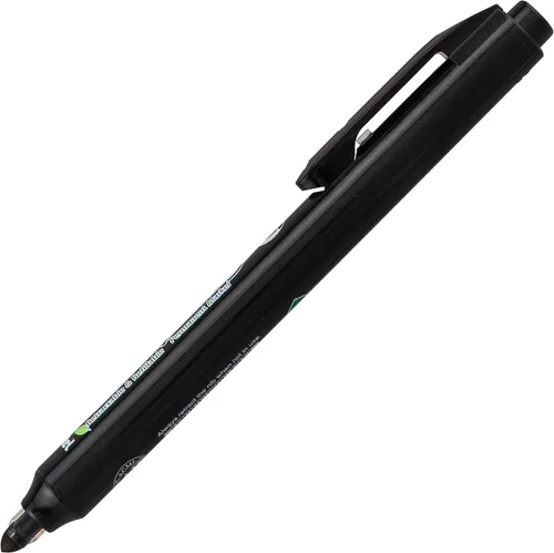 Miniatura 4 de Pentel Handy-line S - Marcador permanente retráctil y recargable, punta de bala, barril negro, tinta negra, caja de 12 unidades (NXS15-A)