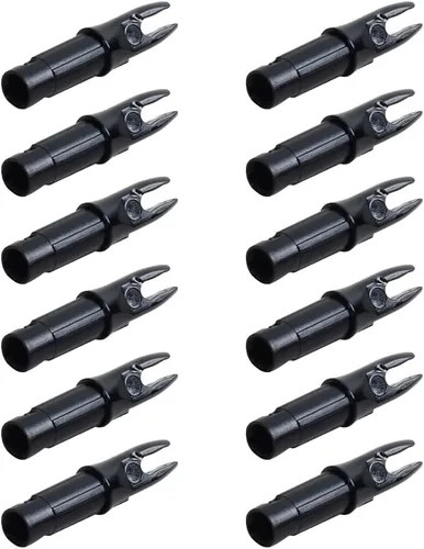 Miniatura 2 de 50 paquetes de flechas de arco con encoques - Insertos de flecha para flechas de carbono. Encoques de flecha de plástico de.244/6.20mm para tiro