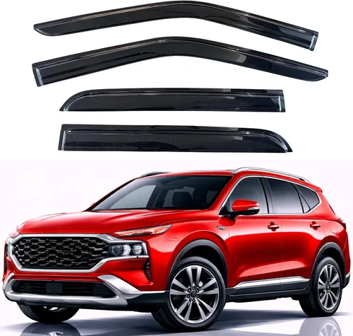 Miniatura 300 de KPY Visor de ventana compatible con Hyundai Tucson 2021-2025, 4 piezas de deflector de ventilación para ventana lateral, estilo Mugen, protector