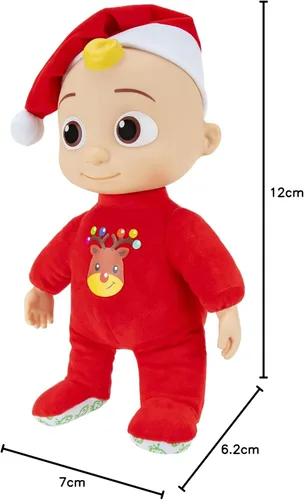 Miniatura 7 de CoComelon - Muñeco JJ con la música «Deck the Halls», incluye muñeco JJ Roto con sombrero de Santa; muñeco festivo con sonidos activados, juguetes