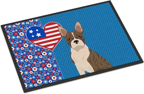 Miniatura 125 de Caroline's Treasures WDK5119JMAT Airedale Terrier USA - Tapete para interiores o exteriores, 24 x 36 pulgadas, tapete para puerta delantera